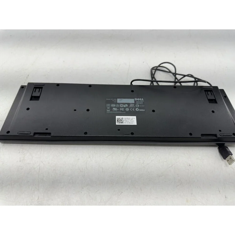 Genuine Dell L30U Quiet Slim Black USB Keyboard Wired E206453 Desktop PC Tested